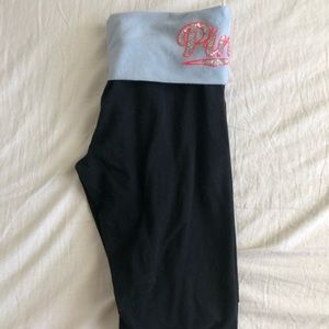 PINK Sequined Waistband Yoga Pants